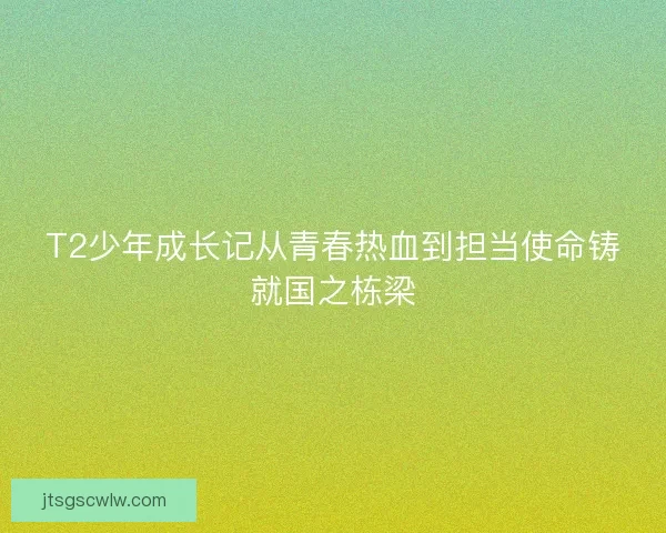 T2少年成长记从青春热血到担当使命铸就国之栋梁